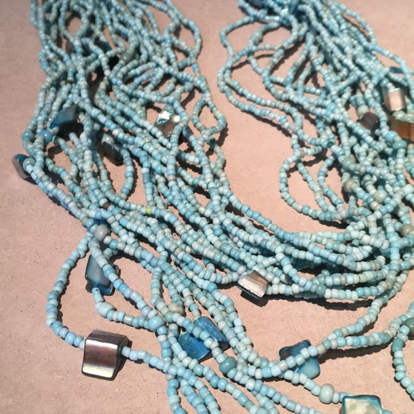 Blue Seaweed Necklace - Picture 3 of 5